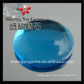 oval blue smooth glass gemstones wholesale china(GLOV0009)